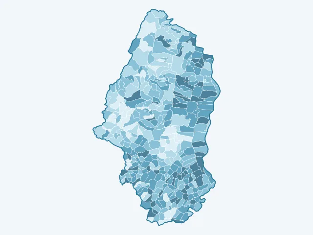Carte de la population active dans le Haut-Rhin (68)