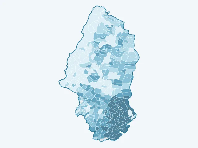 Carte du revenu moyen dans le Haut-Rhin (68)