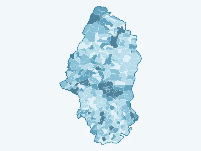 Carte du taux de chômage dans le Haut-Rhin (68)