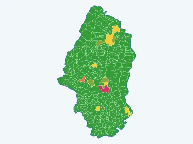 Carte des infractions liées aux stupéfiants dans le Haut-Rhin (68)