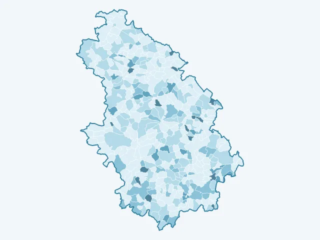 Carte du vote Anne Hidalgo dans la Haute-Marne (52)