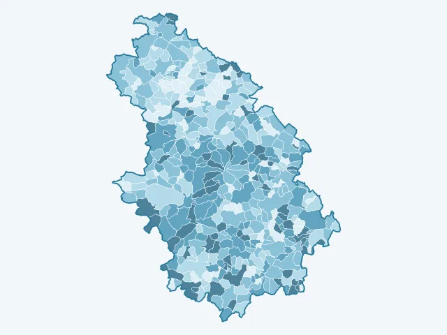 Carte du vote Emmanuel Macron dans la Haute-Marne (52)