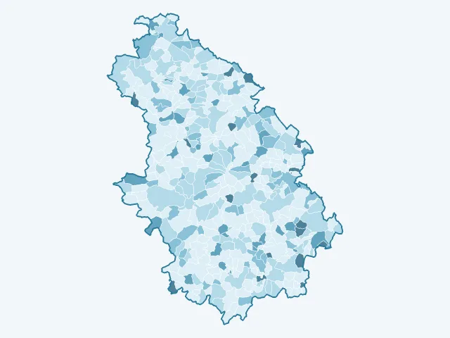 Carte du vote Fabien Roussel dans la Haute-Marne (52)