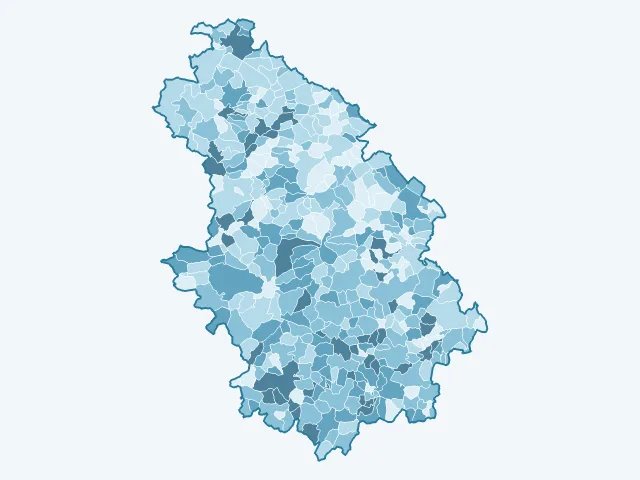 Carte du vote Jean-Luc Mélenchon dans la Haute-Marne (52)