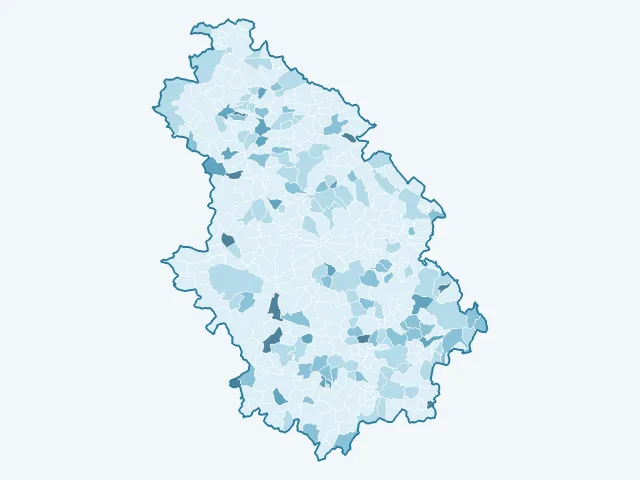 Carte du vote Nathalie Arthaud dans la Haute-Marne (52)