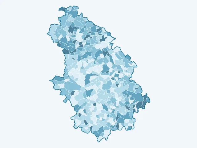 Carte du taux de chômage dans la Haute-Marne (52)