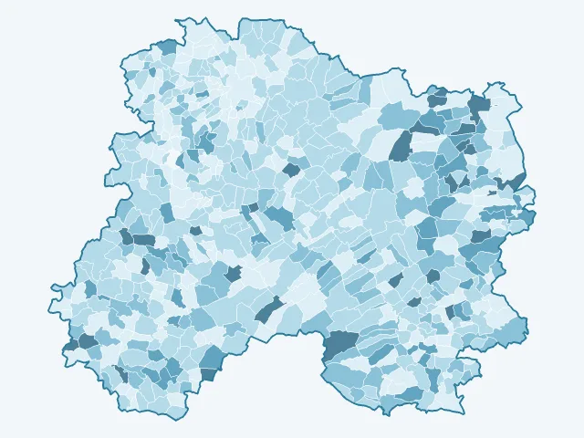 Carte du vote Jean Lassalle dans la Marne (51)