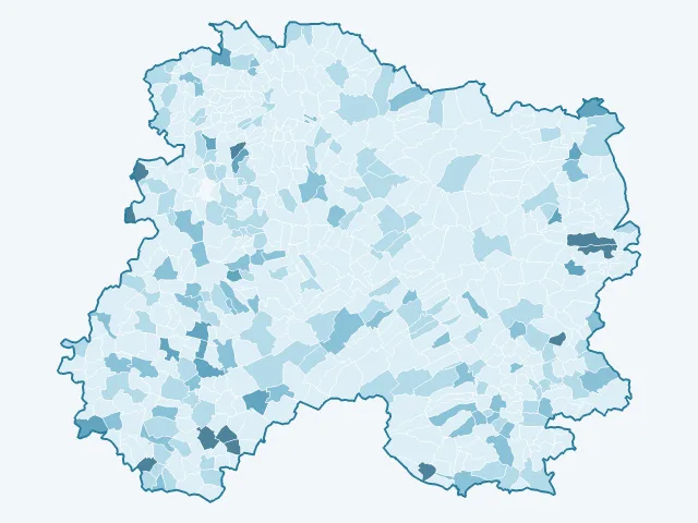 Carte du vote Nathalie Arthaud dans la Marne (51)