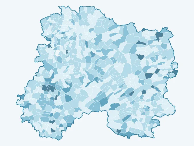 Carte du vote Nicolas Dupont-Aignan dans la Marne (51)