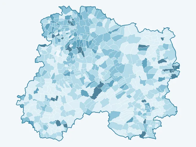 Carte du vote Yannick Jadot dans la Marne (51)