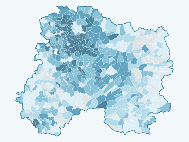 Carte du revenu moyen dans la Marne (51)