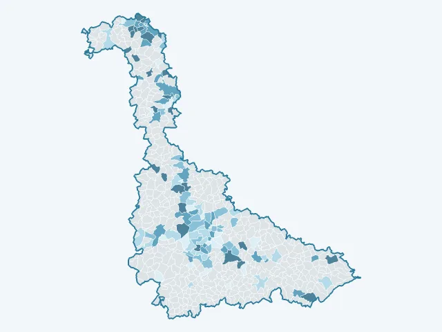 Carte de l'évolution des prix immobiliers dans la Meurthe-et-Moselle (54)