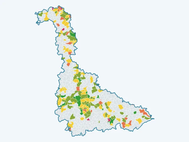 Carte de la satisfaction des habitants dans la Meurthe-et-Moselle (54)