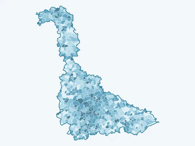 Carte du vote Emmanuel Macron dans la Meurthe-et-Moselle (54)