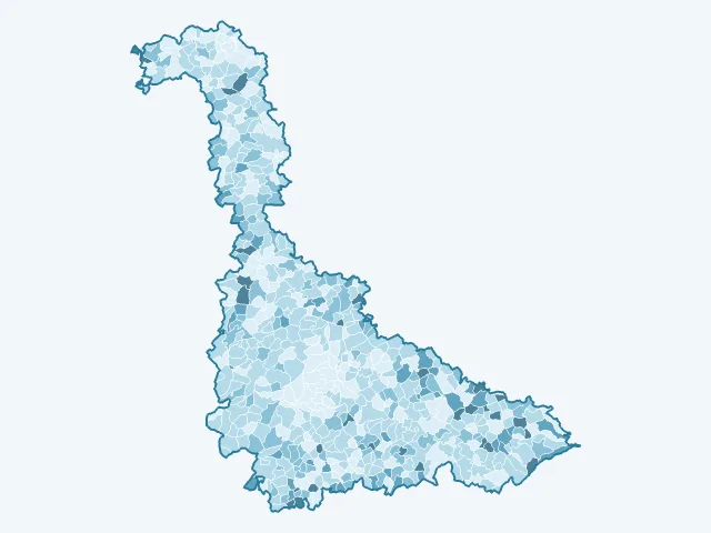 Carte du vote Jean Lassalle dans la Meurthe-et-Moselle (54)