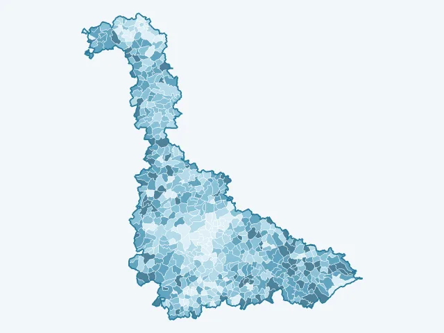 Carte du vote Marine Le Pen dans la Meurthe-et-Moselle (54)