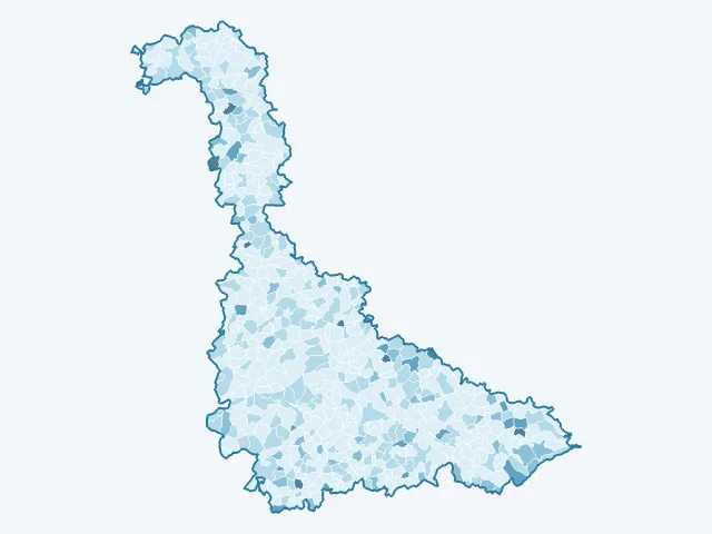 Carte du vote Nathalie Arthaud dans la Meurthe-et-Moselle (54)