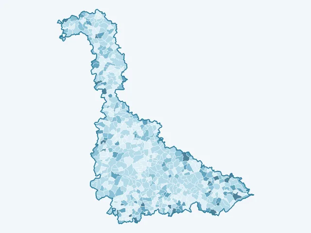 Carte du vote Nicolas Dupont-Aignan dans la Meurthe-et-Moselle (54)