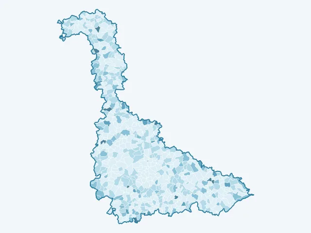 Carte du vote Philippe Poutou dans la Meurthe-et-Moselle (54)
