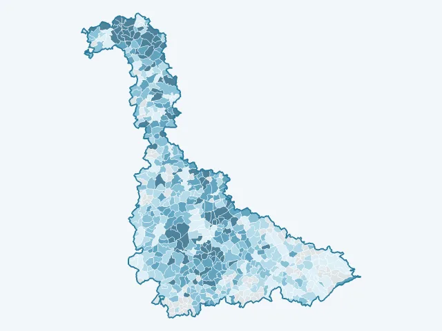 Carte du revenu moyen dans la Meurthe-et-Moselle (54)