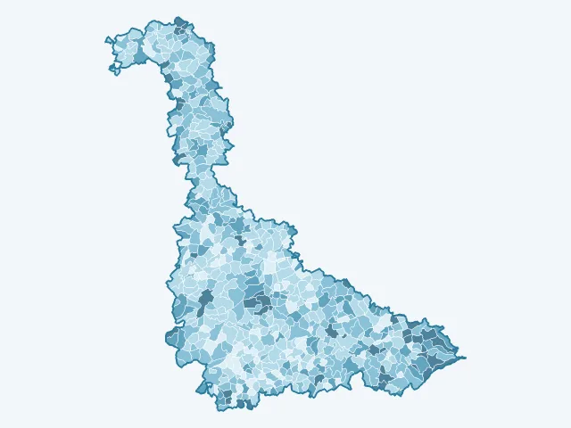 Carte du taux de chômage dans la Meurthe-et-Moselle (54)
