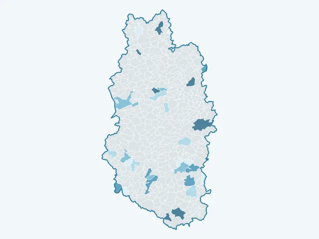 Carte de l'évolution des prix immobiliers dans la Meuse (55)