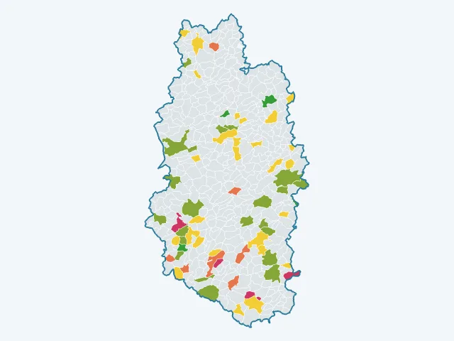 Carte de la satisfaction des habitants dans la Meuse (55)