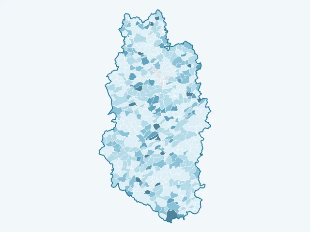 Carte du vote Fabien Roussel dans la Meuse (55)