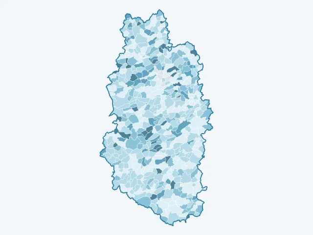 Carte du vote Jean Lassalle dans la Meuse (55)