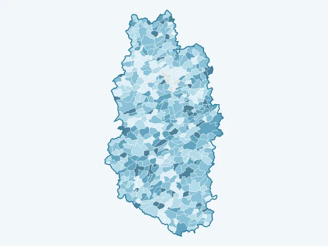 Carte du vote Jean-Luc Mélenchon dans la Meuse (55)