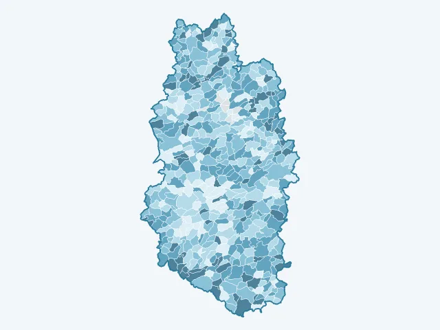 Carte du vote Marine Le Pen dans la Meuse (55)
