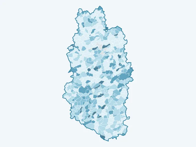 Carte du vote Yannick Jadot dans la Meuse (55)