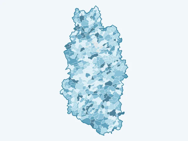 Carte du taux de chômage dans la Meuse (55)
