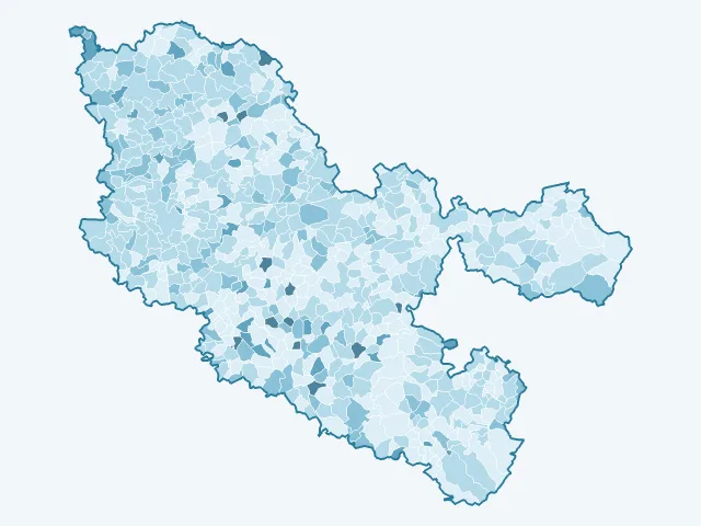 Carte du vote Fabien Roussel dans la Moselle (57)