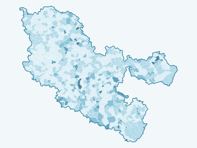 Carte du vote Nathalie Arthaud dans la Moselle (57)