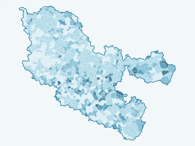 Carte du vote Nicolas Dupont-Aignan dans la Moselle (57)