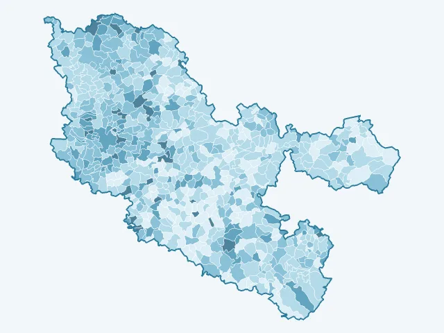 Carte du vote Yannick Jadot dans la Moselle (57)