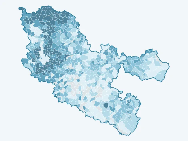Carte du revenu moyen dans la Moselle (57)
