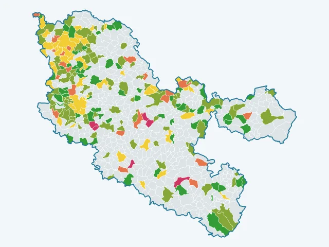 Carte du sentiment de sécurité dans la Moselle (57)