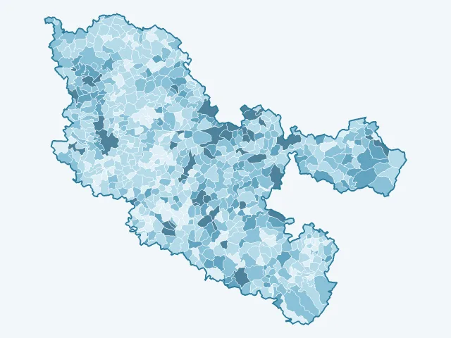 Carte du taux de chômage dans la Moselle (57)