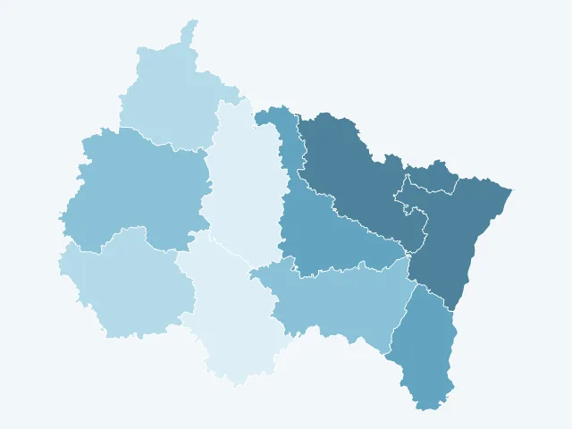 Carte du nombre d'habitants dans le Grand Est