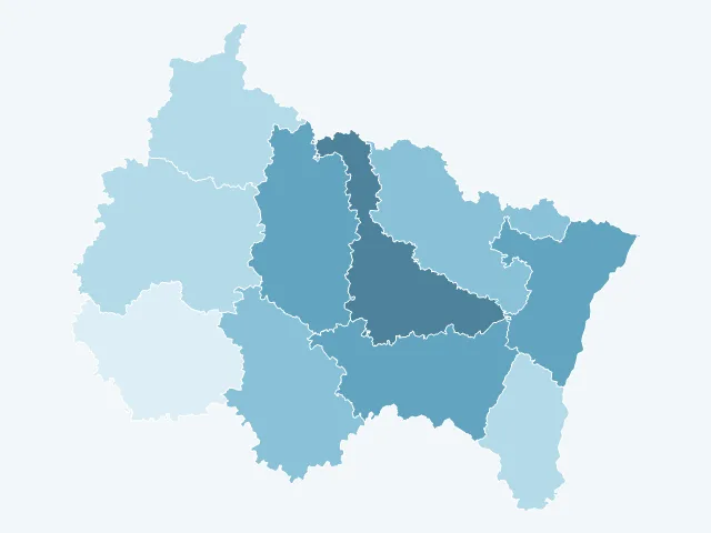 Carte du vote Anne Hidalgo dans le Grand Est