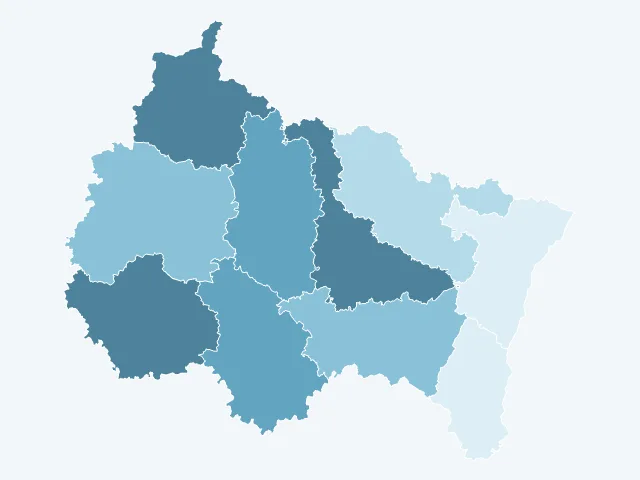 Carte du vote Fabien Roussel dans le Grand Est