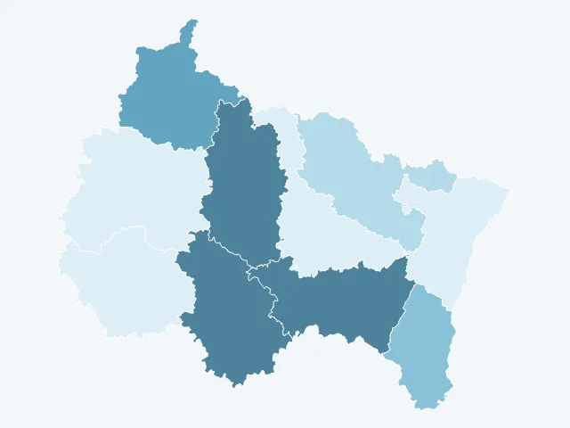 Carte du vote Jean Lassalle dans le Grand Est