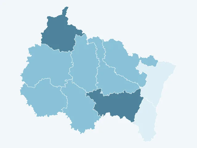 Carte du vote Nathalie Arthaud dans le Grand Est
