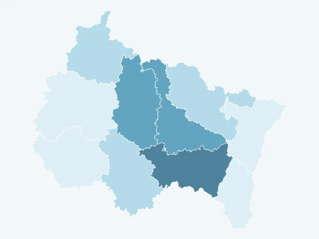 Carte du vote Philippe Poutou dans le Grand Est