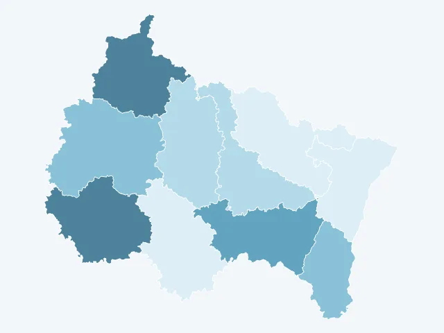 Carte du taux de chômage dans le Grand Est