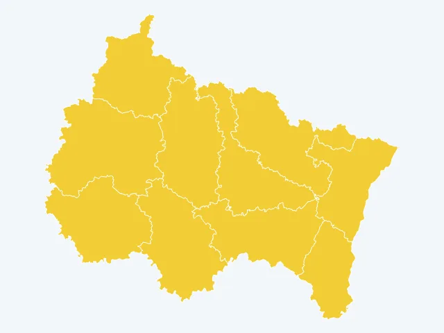 Carte de l'indice de tranquillité dans le Grand Est