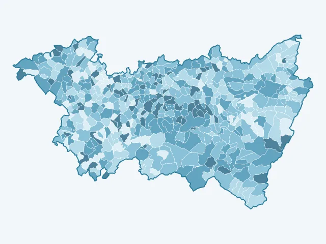 Carte du vote Emmanuel Macron dans les Vosges (88)