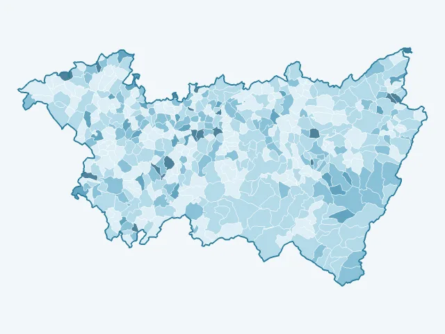 Carte du vote Fabien Roussel dans les Vosges (88)